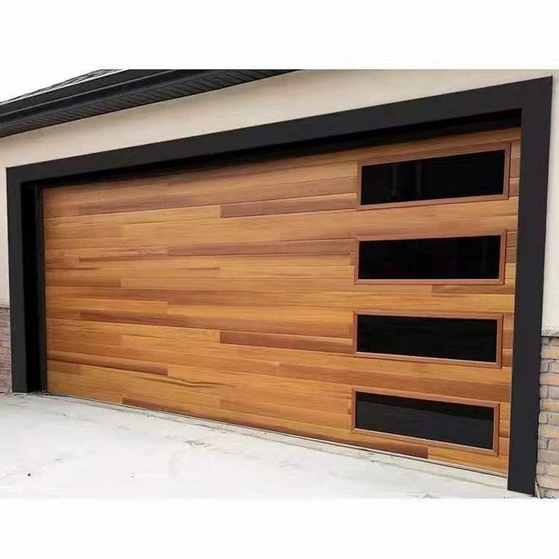 wood look garage door