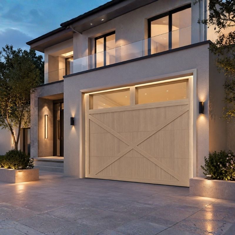 faux wood garage door