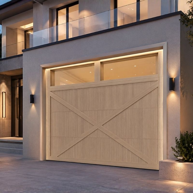 faux wood garage door